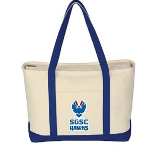 SGSC HAWK PATCH CANVAS TOTE