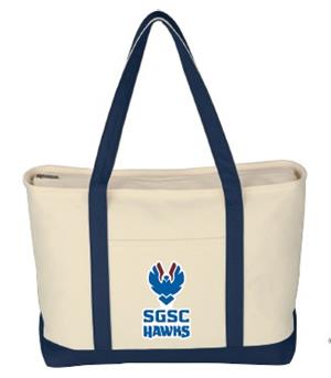 SGSC HAWK PATCH CANVAS TOTE